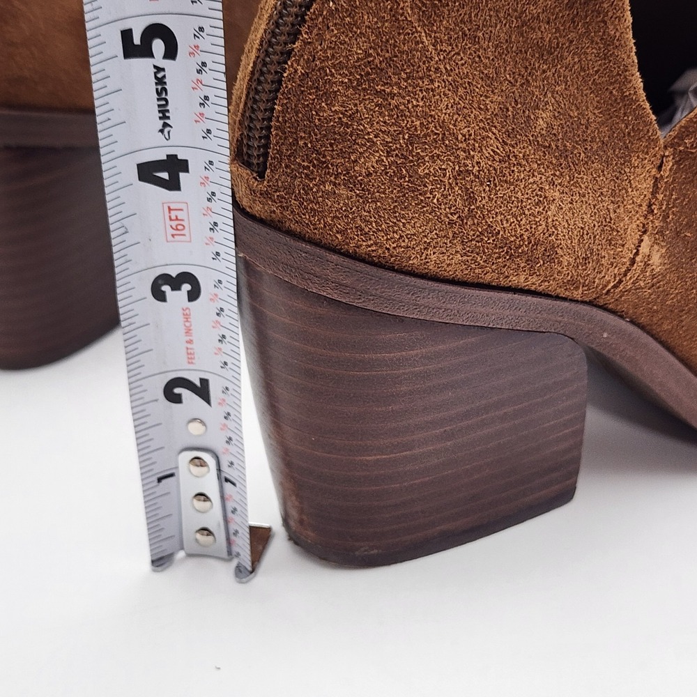 Vince Camuto Bibestie Women's Size 10 Ankle Boots Booties Suede Brown Zip - Picture 10 of 10